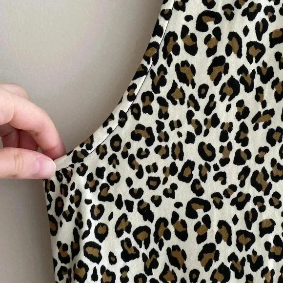 Gaze Cheetah Print Mock Neck Tank Top, Animal Print Shirt, Size Large - Picture 4 of 11